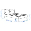 IKEA SAGESUND САГЕСУНД, каркас ліжка з оббивкою, Дизерод коричневий, 140x200 см 104.903.76 фото thumb №9