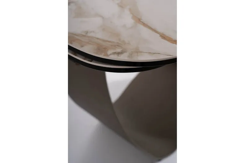 Стіл обідній розкладний SIGNAL Infinity Ceramic 160(240)х95 см, білий / коричневий фото №9