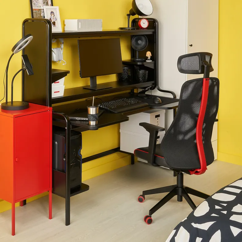 IKEA FREDDE ФРЕДДЕ / MATCHSPEL МАТЧСПЕЛ, геймерский стол и стул, черный 194.407.87 фото №4