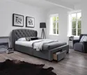 Двоспальне ліжко зі шухлядами HALMAR SABRINA 160x200 см сіре фото thumb №2