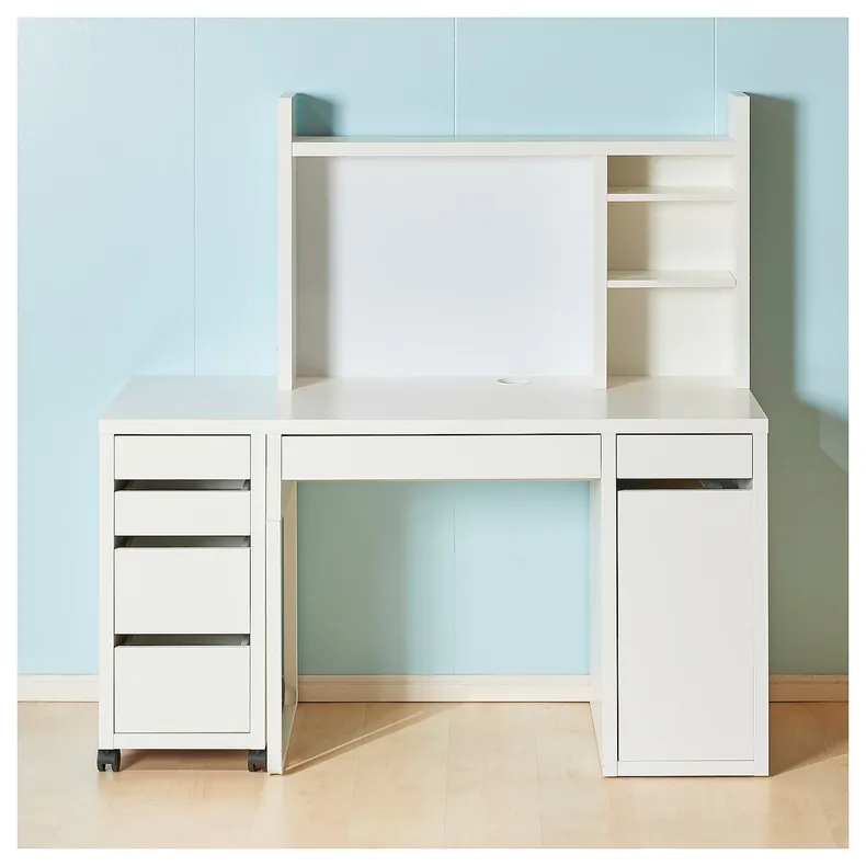 IKEA MICKE МИККЕ, высокий дополнит модуль, белый, 105x65 см 901.800.25 фото №3