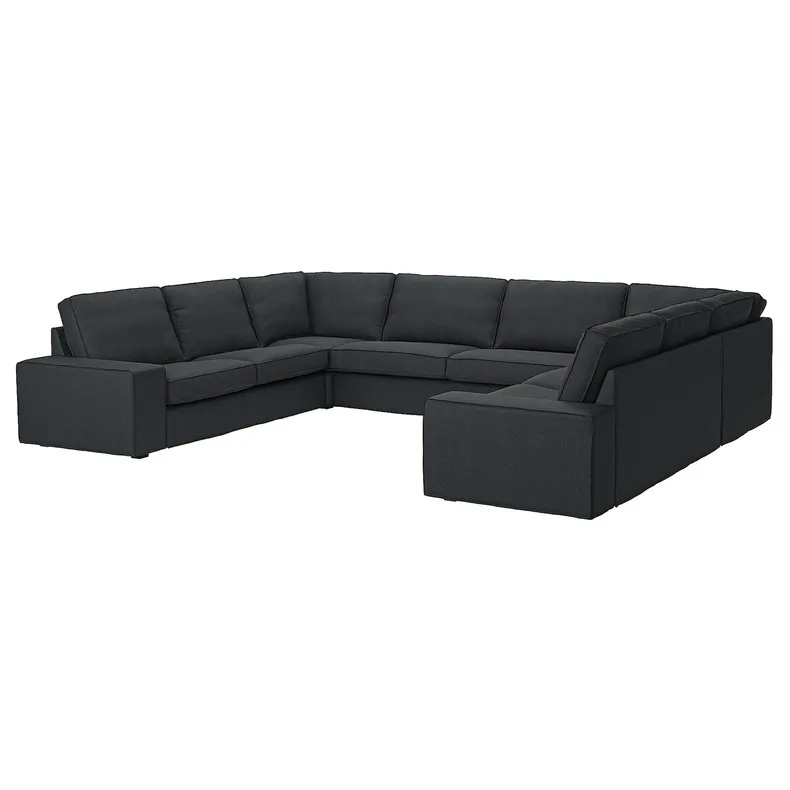 IKEA KIVIK КИВИК, 7-местный п-образный диван, Трезунд антрацит 694.944.00 фото №1