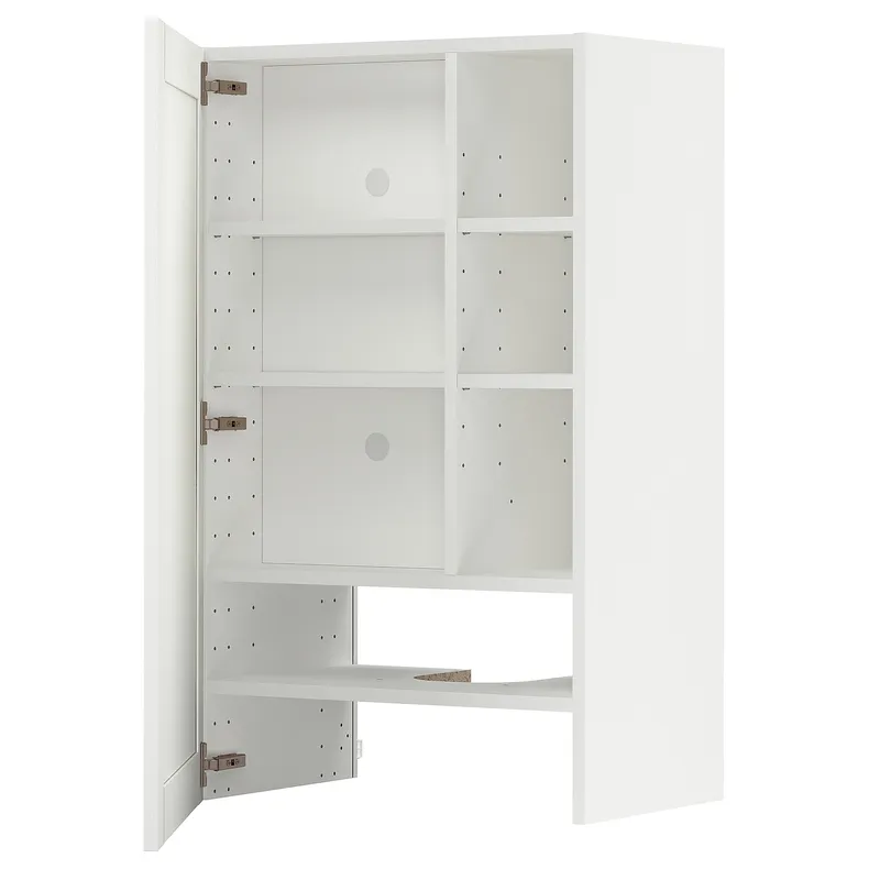 IKEA METOD МЕТОД, навесной шкаф д / вытяжки / полка / дверь, белый Энкёпинг / белая имитация дерева, 60x100 см 295.041.99 фото №1
