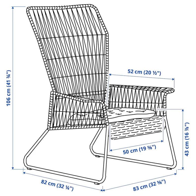 IKEA TALLSKÄR, 4-х місний комплект, зовнішній антрацит/куддарна світло-сірий бежевий 495.825.01 фото №2