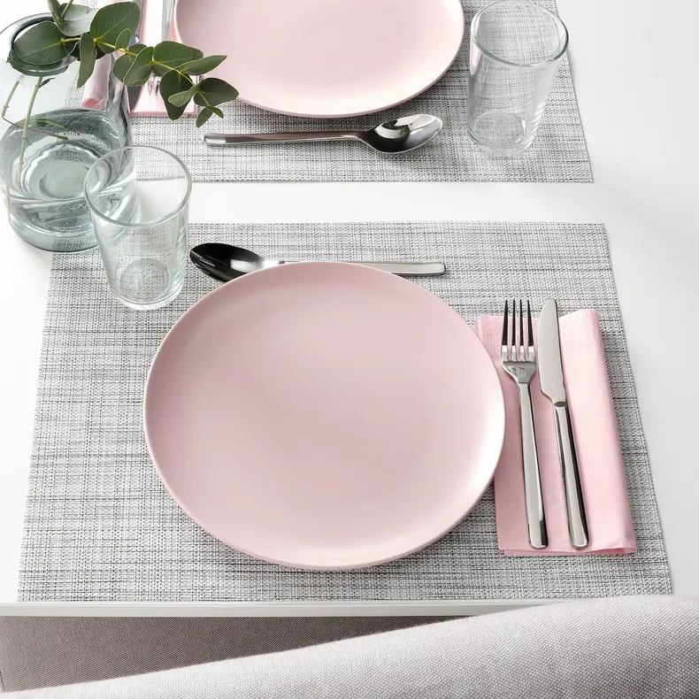 IKEA FÄRGKLAR ФЭРГКЛАР, тарелка, Матовый светло-розовый, 26 см 304.781.80 фото №3