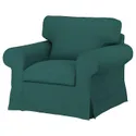 IKEA EKTORP ЭКТОРП, кресло, Totebo темно-бирюзовый 893.198.82 фото thumb №1