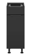 BRW Кухонный шкаф Sole L6 30 см правосторонний с ящиком soft-close черный матовый, черный/черный матовый FM_D1S_30/82_P/STB-CA/CAM фото thumb №1