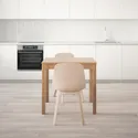 IKEA EKEDALEN ЭКЕДАЛЕН / ODGER ОДГЕР, стол и 2 стула, дуб / бело-бежевый, 80 / 120 см 492.214.01 фото thumb №3