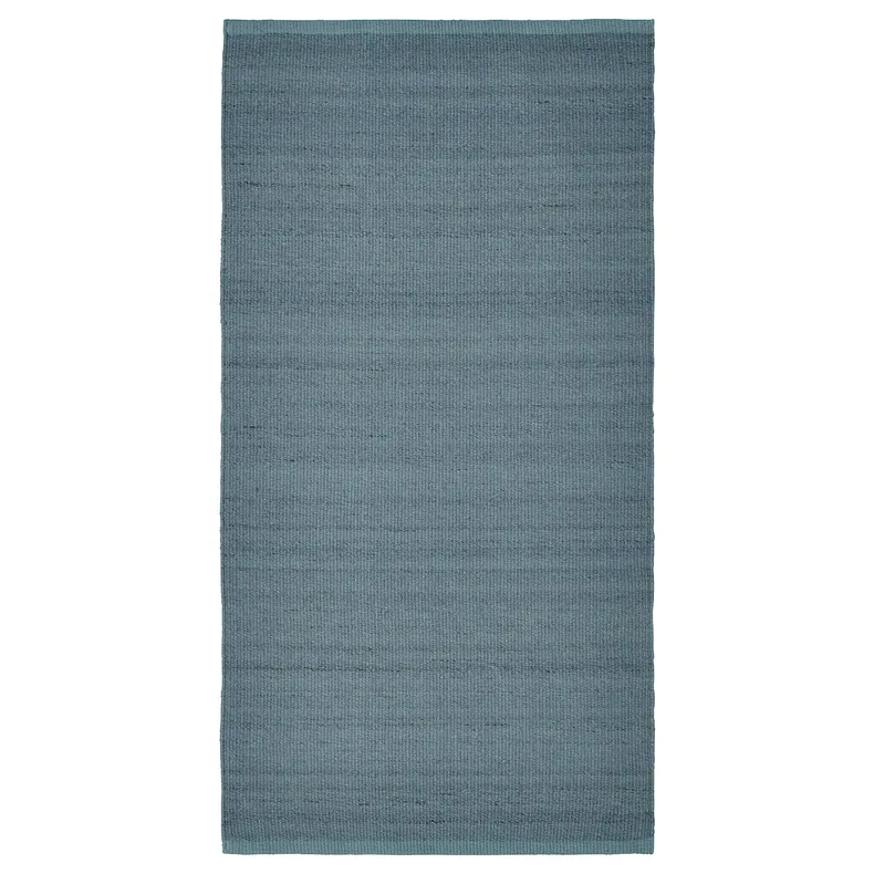 IKEA TIDTABELL ТІДТАБЕЛЛ, килим, пласке плетіння, сіро-блакитний, 80x150 см 505.618.66 фото №1