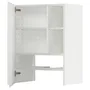 IKEA METOD МЕТОД, настінн шаф д / витяжки з полиц / дверц, білий / Voxtorp матовий білий, 60x80 см 295.044.82 фото