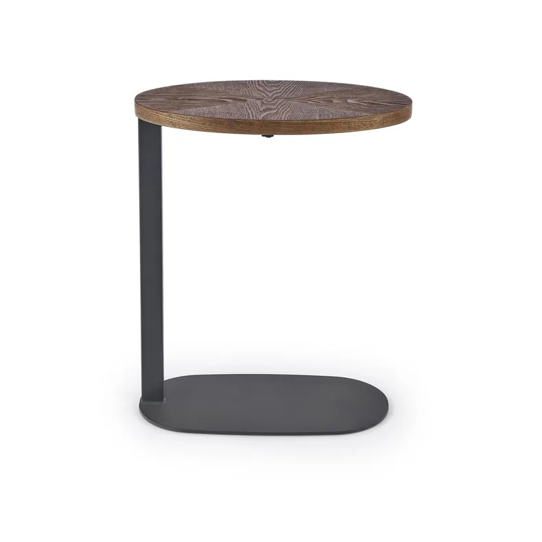 Журнальный стол из дерева HALMAR DELPHI, 48x26 см, орех / каркас из металла: черный фото №3
