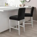 IKEA BERGMUND БЕРГМУНД, стул барный, белый / Джупарп темно-серый, 62 см 893.997.65 фото thumb №2