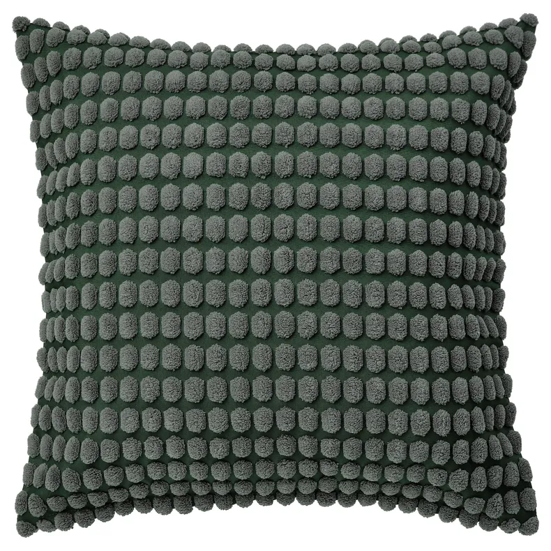 IKEA SVARTPOPPEL СВАРТПОППЕЛ, чохол на подушку, сіро-зелений, 50x50 см 905.430.07 фото №1