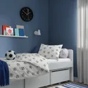 IKEA SPORTSLIG СПОРТСЛИГ, пододеяльник и наволочка, рисунок шара, 150x200 / 50x60 см 304.913.27 фото thumb №3