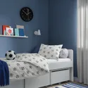 IKEA SPORTSLIG СПОРТСЛІГ, підковдра та наволочка, кулястий візерунок, 150x200/50x60 см 304.913.27 фото thumb №3