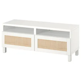 IKEA BESTÅ БЕСТО, тумба под ТВ, с ящиками, белый / Studsviken / Stubbarp белый, 120x42x48 см 394.358.79 фото