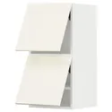 IKEA METOD МЕТОД, навісна шафа гориз 2 дверц нат мех, білий / ВАЛЛЬСТЕНА білий, 40x80 см 095.072.45 фото thumb №1