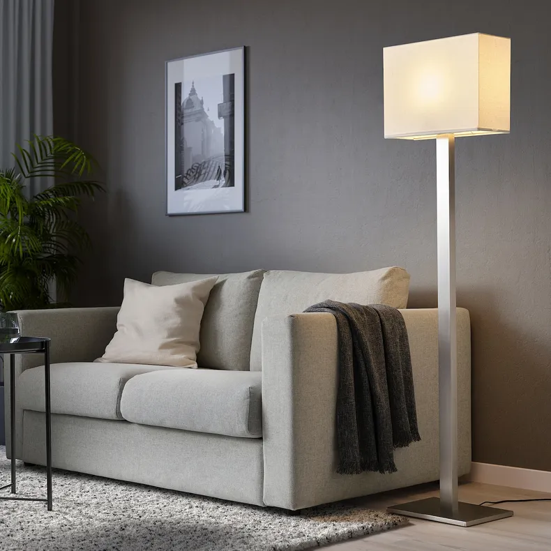 IKEA TOMELILLA ТОМЕЛИЛЛА, светильник напольный, никелированный / белый, 150 см 304.640.41 фото №2