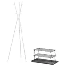 IKEA GREJIG / EKRAR, Мебель для прихожей, комплект из 4 шт., Белый/серый 395.278.31 фото