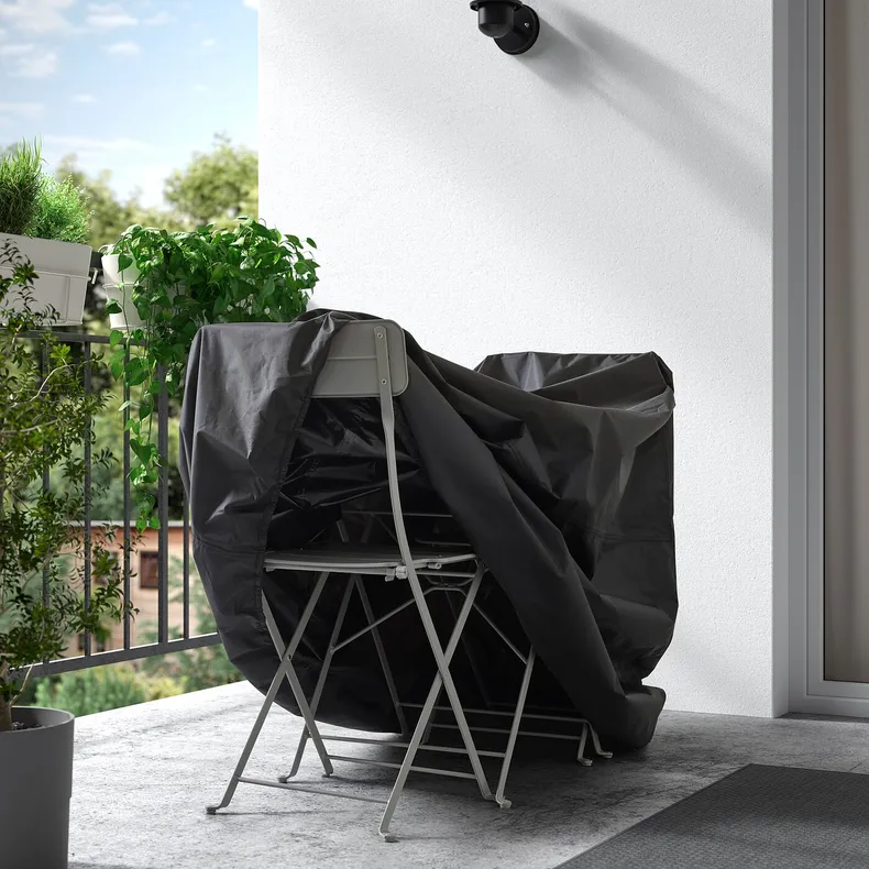 IKEA TOSTERÖ ТОСТЕРО, чехол для садовой мебели, стол и стулья / черный, 120x65 см 505.323.36 фото №2