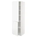 IKEA METOD МЕТОД, высокий шкаф с полками / 2 дверцы, белый / Рингхульт белый, 60x60x200 см 394.666.44 фото thumb №1