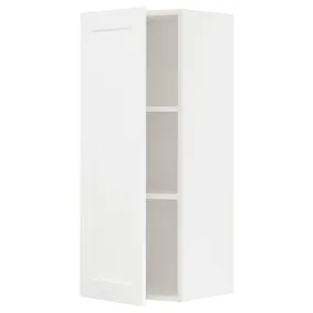 IKEA METOD МЕТОД, шафа навісна із полицями, білий Енкопінг / білий імітація дерева, 40x100 см 394.734.61 фото