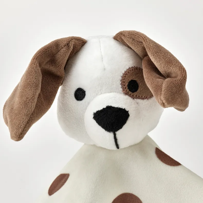 IKEA DRÖMSLOTT ДРЁМСЛОТТ, мягкая игрушка, в форме щенка белый / коричневый, 30x30 см 605.263.92 фото №5