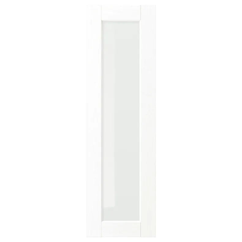 IKEA ENKÖPING ЭНЧЁПИНГ, стеклянная дверь, белая имитация дерева, 30x100 см 405.057.86 фото №1