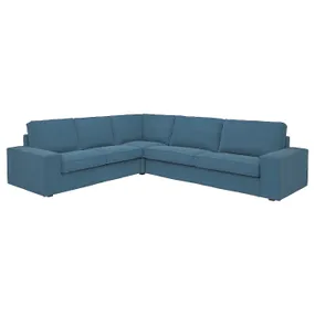 IKEA KIVIK КИВИК, 5-местный угловой диван, Талмира голубая 594.847.22 фото