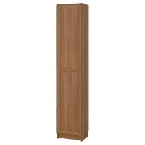 IKEA BILLY БІЛЛІ / OXBERG ОКСБЕРГ, книжкова шафа з дверцятами, коричневий горіх, 40x30x202 см 495.631.35 фото