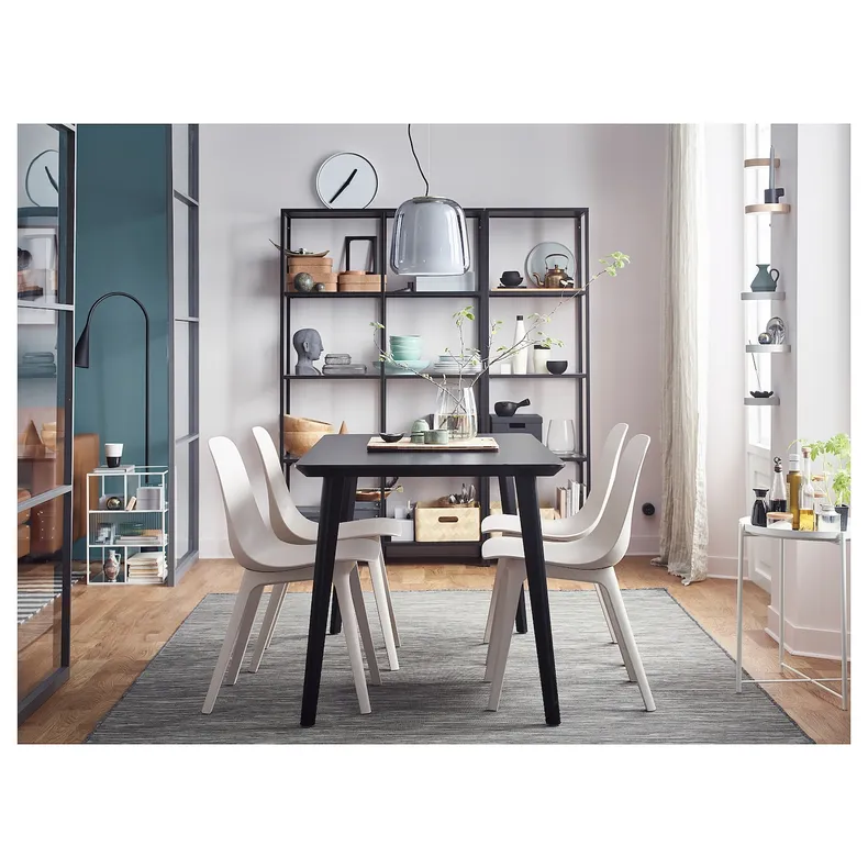 IKEA VITTSJÖ ВІТТШЕ, шафа, чорно-коричневий / скло, 151x36x175 см 599.026.58 фото №2