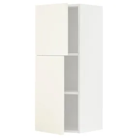 IKEA METOD МЕТОД, навесной шкаф с полками / 2дверцы, белый / Вальстена белый, 40x100 см 895.072.65 фото