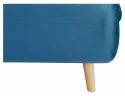 Диван м'який розкладний оксамитовий SIGNAL SPIKE II Velvet, синій фото thumb №11