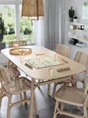 IKEA VOXLÖV ВОКСЛЁВ, стол обеденный, светлый бамбук, 180x90 см 404.343.22 фото thumb №3