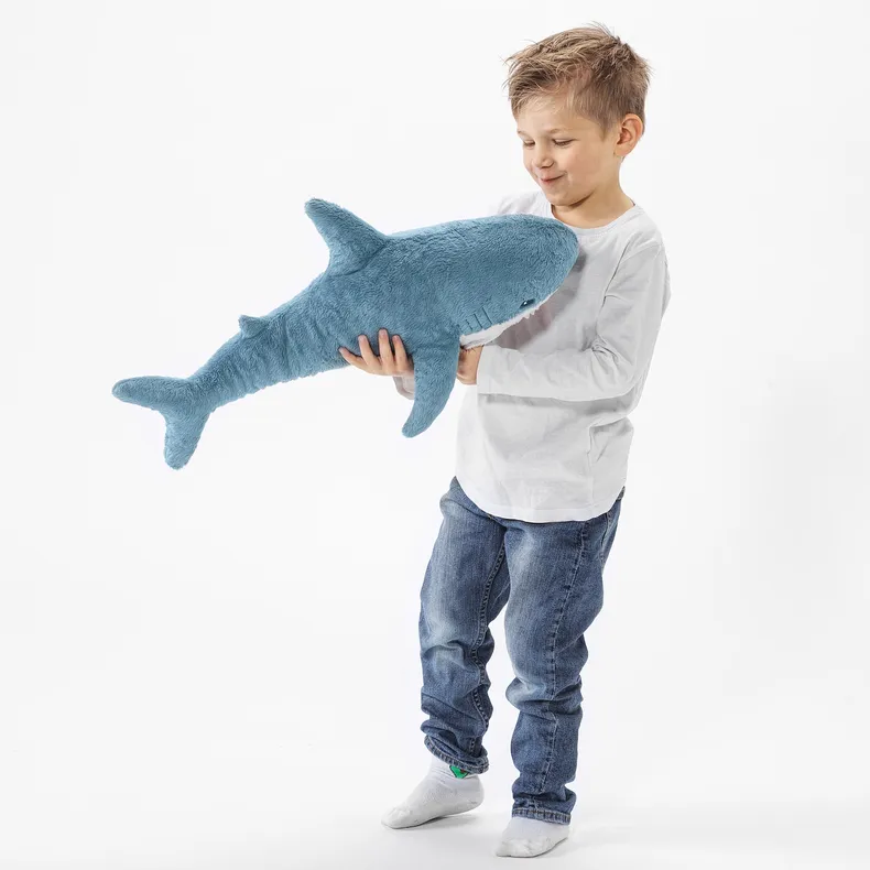 IKEA BLÅHAJ БЛОХЕЙ, іграшка м’яка, акула, 55 см 205.406.63 фото №2