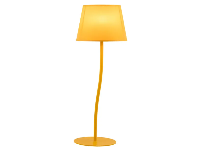 BRW Металева настільна лампа Nicola жовта 094965 фото №3
