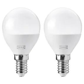 IKEA SOLHETTA СОЛЬХЕТТА, LED лампа E14 806 лм, може бути потемнілим / опалово-біла куля, 45 мм 905.493.30 фото