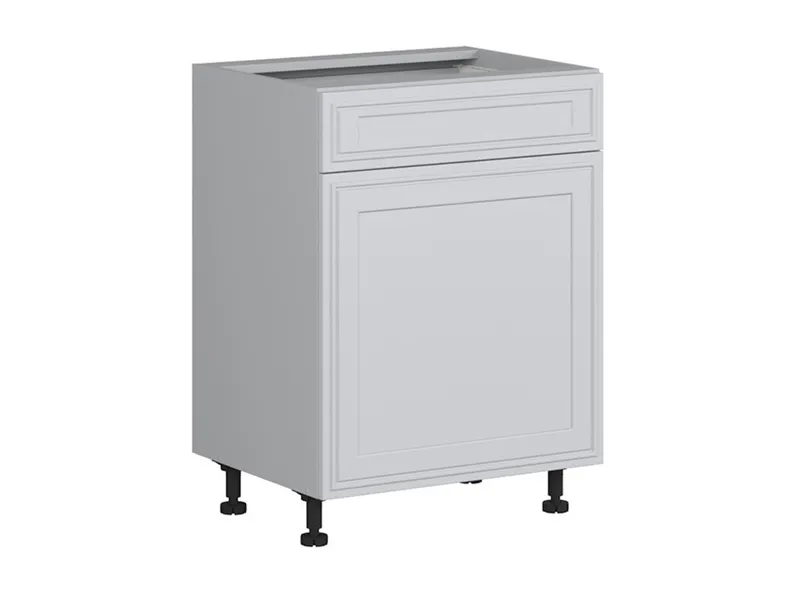 BRW Нижний кухонный шкаф Verdi 60 см правый с выдвижным ящиком светло-серый матовый, греноловый серый/светло-серый матовый FL_D1S_60/82_P/SMB-SZG/JSZM фото №2