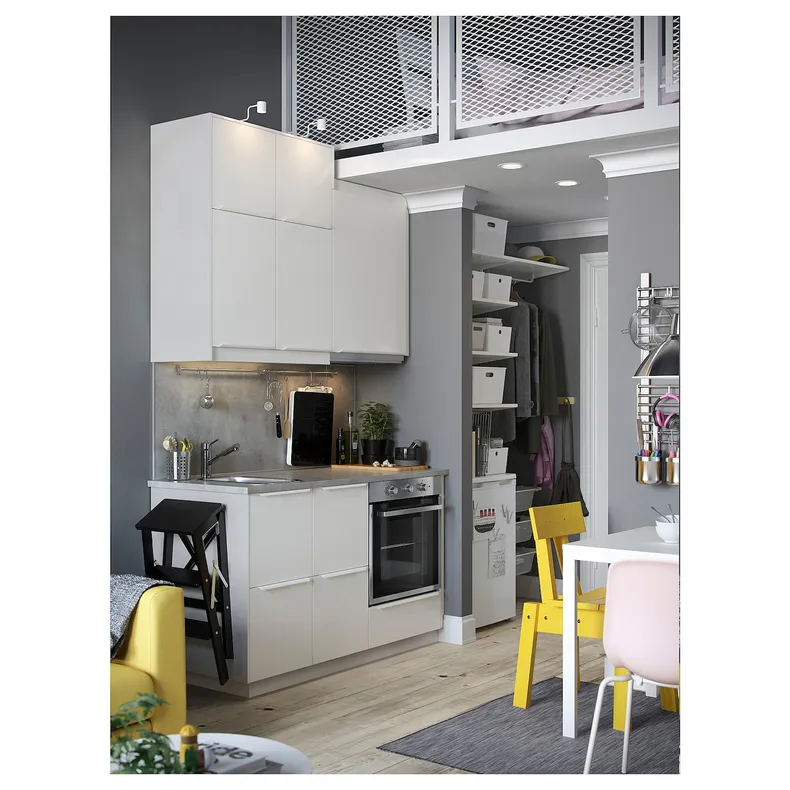 IKEA LYSEKIL ЛІСЕКІЛ, настінна панель, двобічний білий / світло-сірий під бетон, 119.6x55 см 805.516.82 фото №5