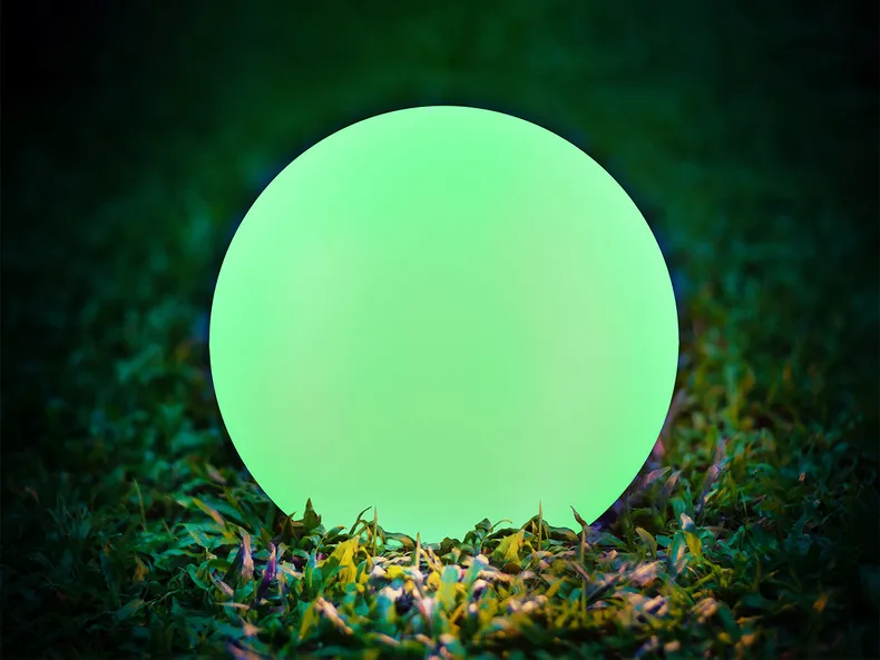 BRW Світлодіодна RGB пластикова сонячна лампа-сфера біла 093249 фото №2