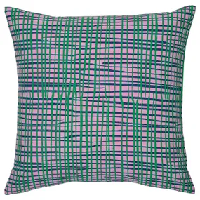 IKEA HAMNKRASSING ХАМНКРАССІНГ, чохол на подушку, рожевий/синій зелений, 50x50 см 305.827.99 фото