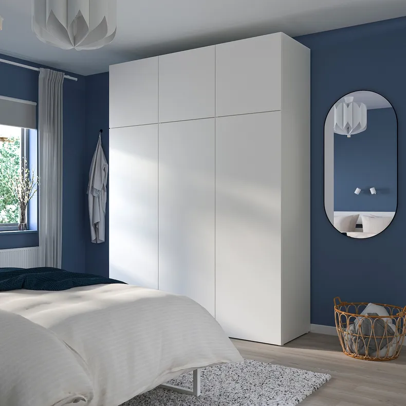IKEA PLATSA ПЛАТСА, гардероб с 6 дверями, белый / фонен белый, 180x57x241 см 394.243.19 фото №2