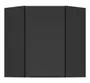 BRW Угловой правый кухонный шкаф Sole L6 60 см черный матовый, черный/черный матовый FM_GNWU_60/95_P-CA/CAM фото
