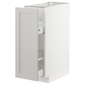 IKEA METOD МЕТОД, підлог шафа / висувна внутрішн секція, білий / світло-сірий Lerhyttan, 30x60 см 693.014.25 фото