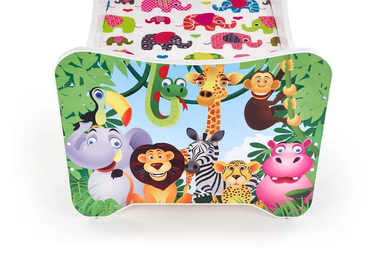 Кровать для детей с матрасом HALMAR HAPPY jungle 145x76 см разноцветная фото №4