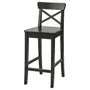 IKEA INGOLF ИНГОЛЬФ, стул барный, коричнево-чёрный, 63 см 402.485.13 фото