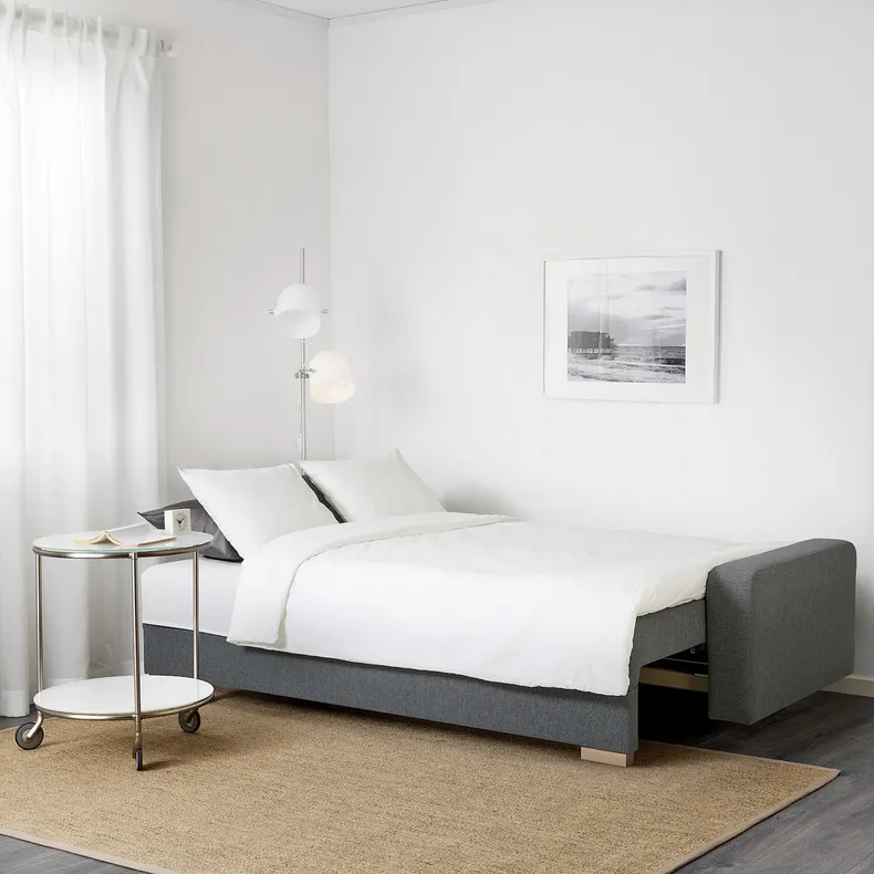 IKEA GRÄLVIKEN ГРЕЛЬВІКЕН, 3-місний диван-ліжко, темно-сірий 404.453.92 фото №3