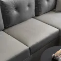 Кутовий диван універсальний оксамитовий MEBEL ELITE MATEO Velvet, 248 см, сірий фото thumb №4