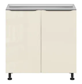 BRW Двухдверный кухонный шкаф Sole L6 80 см магнолия жемчуг, альпийский белый/жемчуг магнолии FM_D_80/82_L/P-BAL/MAPE фото