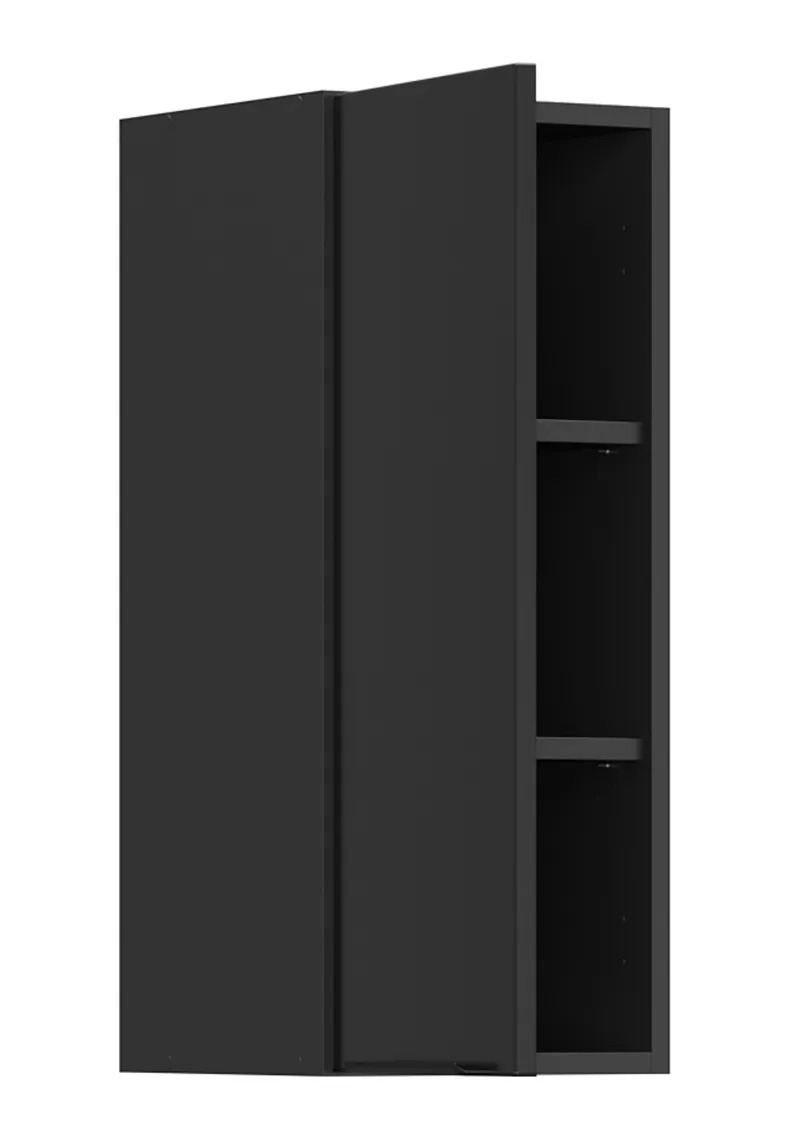 BRW Sole L6 30 см левый верхний кухонный шкаф черный матовый, черный/черный матовый FM_G_30/72_L-CA/CAM фото №3